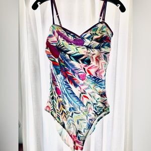 Gottex “Les Plumes” bandeau style bathing suit